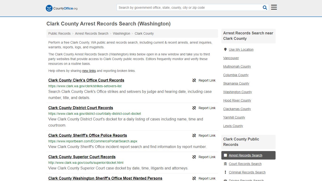 Arrest Records Search - Clark County, WA (Arrests & Mugshots)