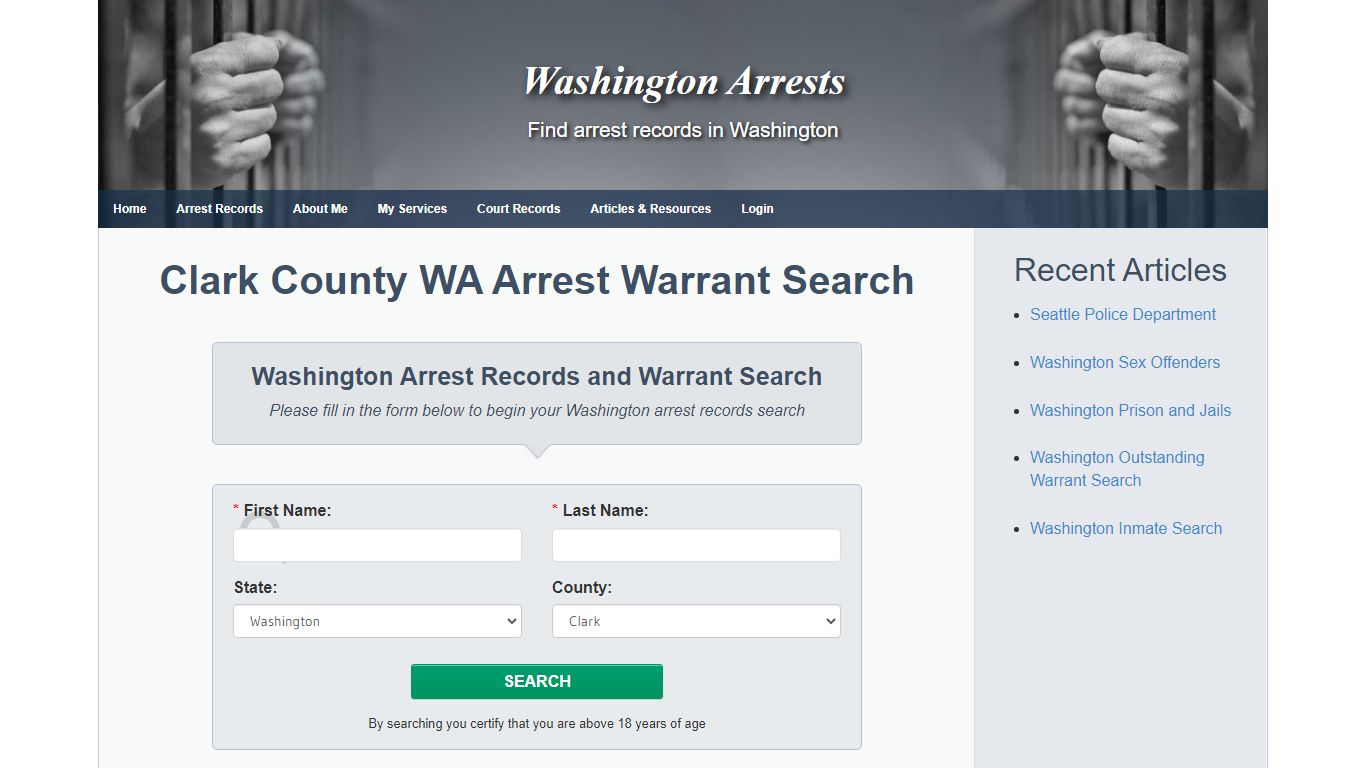 Clark County WA Arrest Warrant Search - Washington Arrests